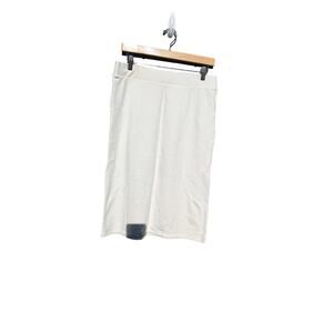 NWT White Loft Pencil Skirt M Preppy Office Career Neutral Capsule Wardrobe Work